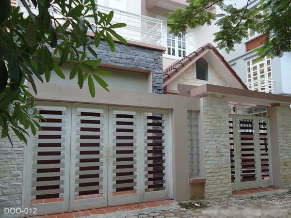 Cửa cổng sắt 4 cánh đẹp 2