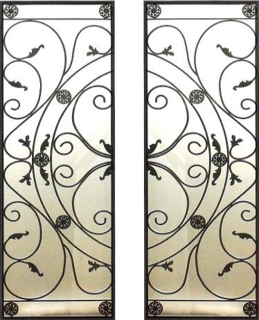 Hoa sắt bảo vệ mẫu hoa văn uốn lượn 7