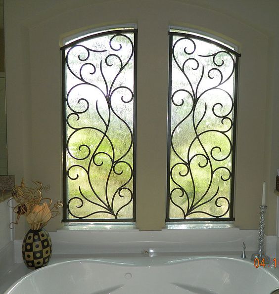 Hoa sắt bảo vệ mẫu hoa văn uốn lượn 8