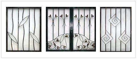 Hoa sắt bảo vệ mẫu hoa văn uốn lượn 9