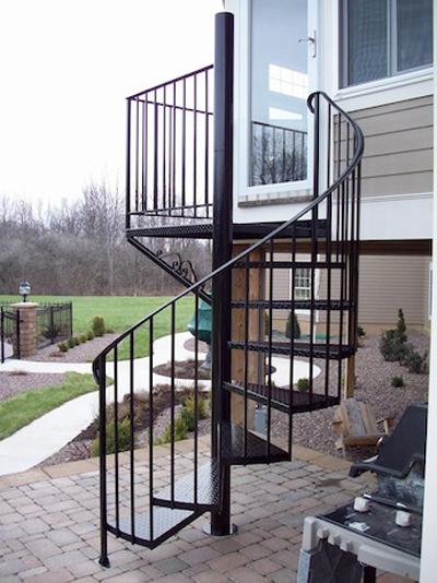 Cầu thang sắt hình xoắn đẹp