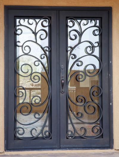 Hoa sắt bảo vệ mẫu hoa văn uốn lượn 5