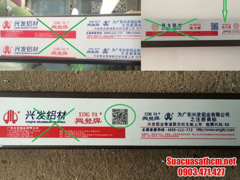 cach phan biet cua nhom xingfa hang that, gia