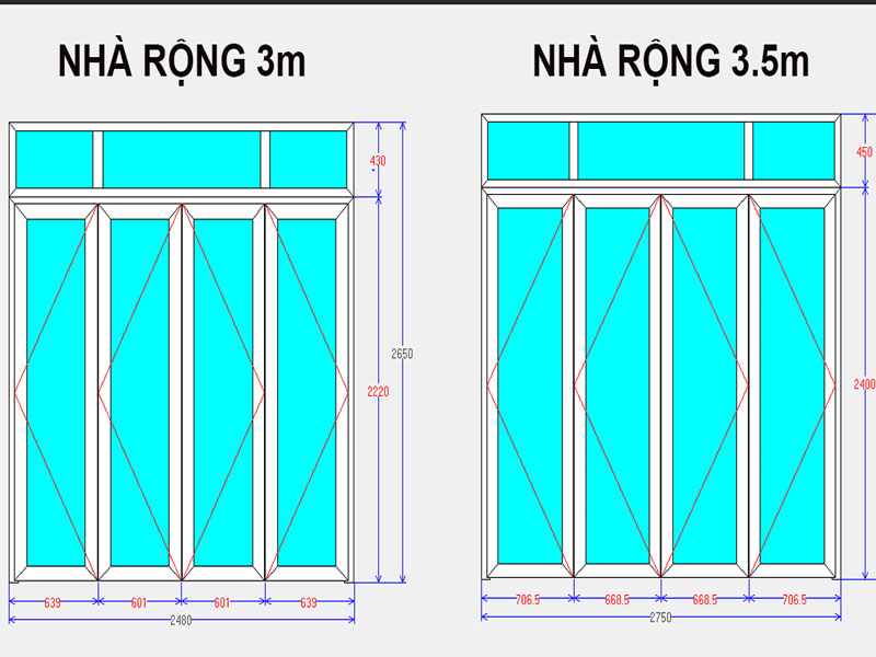 kich thuoc khuon cua nhom kinh 